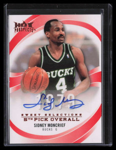 2008-09 Hot Prospects Sweet Selections Autographs Red Sidney Moncrief Auto 5/5