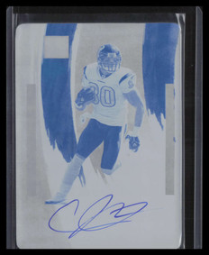 2022 Panini Impeccable Immortal Ink Printing Plate Cyan Andre Johnson Auto 1/1