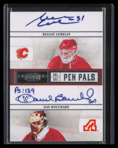 2010-11 Dominion Pen Pals 12 Reggie Lemelin Dan Bouchard Dual Auto 5/50