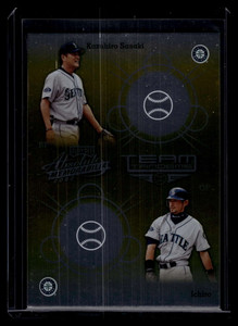 2002 Absolute Memorabilia Team Tandems Gold tt27 Kazuhiro Sasaki Ichiro Suzuki