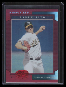 2001 Leaf Certified Materials Mirror Red 28 Barry Zito 45/75