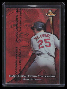 1999 Finest Aaron Award Contenders Refractor ha9 Mark McGwire