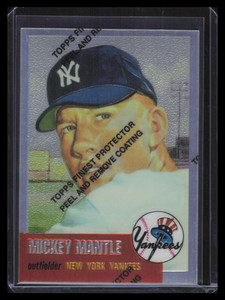 1996 Topps Mantle Finest 3 Mickey Mantle 1953 Topps Unpeeled
