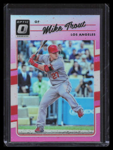 2017 Donruss Optic Pink Refractor 107 Mike Trout