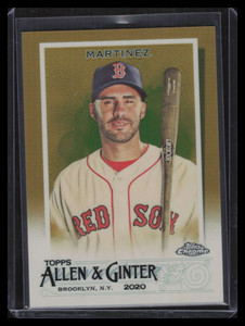 2020 Topps Allen &amp; Ginter Chrome Gold Refractor 83 J. D. Martinez 26/50