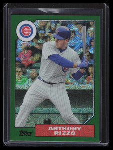 2017 Topps '87 Silver Pack Chrome Green Refractor 87ari Anthony Rizzo 106/175