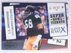 2010 Playoff Contenders Super Bowl Ticket Black L. C. Greenwood #D48/50 #23 *658