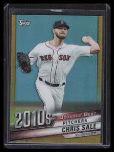 2020 Topps Decades' Best Chrome Series 2 Gold Refractor dbc96 Chris Sale 28/50