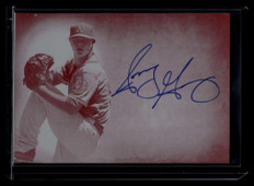 2015 Topps Tribute Foundations of Greatness Printing Plate Sonny Gray Auto 1/1
