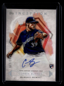 2019 Topps Inception Emerging Stars Autographs Corbin Burnes Rookie Auto 92/225