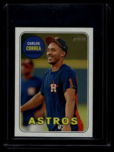 2018 Topps Heritage Mini 381 Carlos Correa 49/100