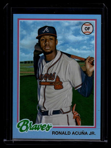 2022 Topps Archives Blue Foil 167 Ronald Acuna Jr. 16/25