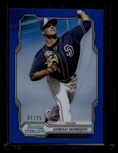 2019 Bowman Sterling Prospects Blue Refractor bpr20 Adrian Morejon Rookie 7/25