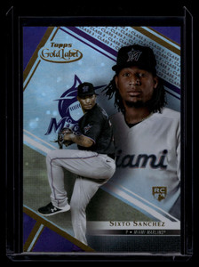 2021 Topps Gold Label Class 3 Purple 2 Sixto Sanchez Rookie 34/35