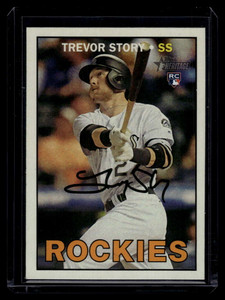 2016 Topps Heritage 707b Trevor Story Action Rookie SP
