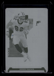 2006 Playoff NFL Playoffs Printing Plate Black 102 Derek Hagan Rookie 1/1