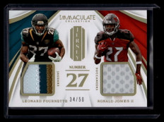 2018 Immaculate Jersey Numbers Fournette Ronald Jones Rookie Dual Patch 34/50