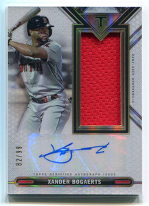 2021 Topps Triple Threads Jumbo Autographs Xander Bogaerts Jersey Auto 82/99