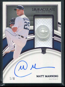 2022 Immaculate Collection Autographs 103 Matt Manning Rookie Button Auto 1/8