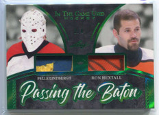 2020-21 ITG Used Passing the Baton Emerald ptb9 Hextall Lindbergh Dual Patch 2/4