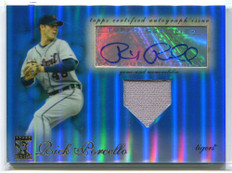 2009 Topps Tribute Autograph Relics Blue Rick Porcello Rookie Jersey Auto 62/75