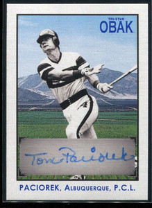 2010 TRISTAR Obak Autographs a75 Tom Paciorek Auto 96/125