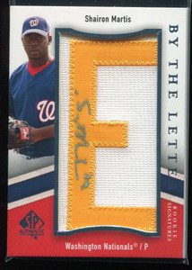 2009 SP Authentic By The Letter Shairon Martis Rookie Letter Patch Auto 63/65