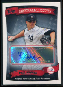 2010 Topps Peak Performance Autographs PH Phil Hughes b2 Auto