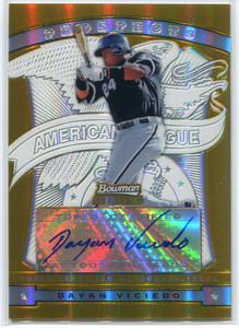 2009 Bowman Sterling Prospects Gold Refractor DV Dayan Viciedo Rookie Auto 41/50