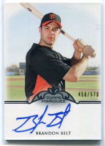 2011 Topps Marquee Monumental Markings Autographs Brandon Belt RC Auto 458/570