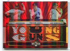 2011 Topps Triple Threads Relic Combos Anderson Cahill Gio Gonzalez Jersey 2/36