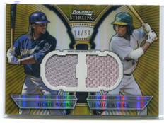 2011 Bowman Sterling Relics Gold Refractor Rickie Jemile Weeks Dual Jersey 14/50