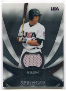 2010 Bowman Sterling USA Baseball Relics usar40 George Springer Rookie Jersey