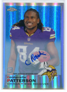 2013 Topps Chrome 1969 Autographs 1 Cordarrelle Patterson Rookie Auto