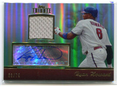 2011 Topps Tribute Autograph Relics Green rh2 Ryan Howard Jersey Auto 63/75