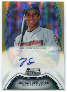 2011 Bowman Sterling Autographs Gold Refractor George Springer Rookie Auto 36/50