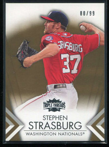 2012 Topps Triple Threads Gold 67 Stephen Strasburg 80/99