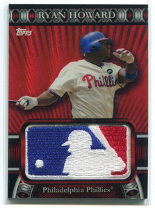 2010 Topps Manufactured MLB Logoman Patch lm96 Ryan Howard Logo Man Patch 42/50