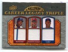 2009 Upper Deck Ballpark Career Legacy Swatch Alfonso Soriano Triple Jersey 1/25