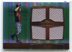 2011 Topps Tribute Quad Relics Green JV Joey Votto Quad Jersey 38/75