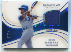 2020 Immaculate Collection Materials Team Logo 3 Eddie Murray Patch 15/15