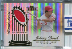 2012 Topps Tribute World Series Swatches JB Johnny Bench Jersey 48/49