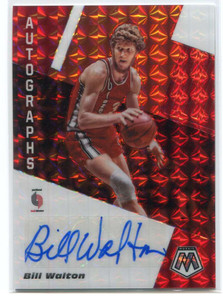 2019-20 Panini Mosaic Autographs Mosaic Choice Red Fusion 1 Bill Walton Auto