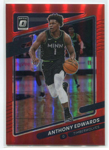 2021-22 Donruss Optic Red Refractor 83 Anthony Edwards 22/99