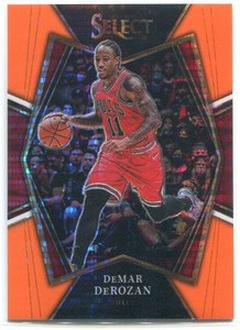 2021-22 Select Prizms Neon Orange Pulsar Refractor 148 DeMar DeRozan 6/15