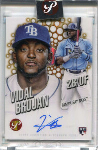 2022 Topps Pristine Fresh Faces Gold Refractor Vidal Brujan Rookie Auto 26/50