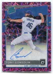 2020 Donruss Optic Rated Signatures Pink Velocity Tony Gonsolin Rookie Auto