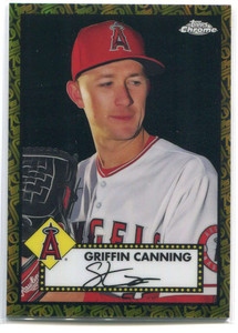 2021 Topps Chrome Platinum Black &amp; Gold Refractor 468 Griffin Canning 8/10