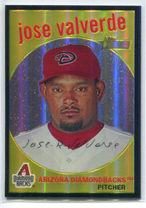 2008 Topps Heritage Chrome Black Refractor c35 Jose Valverde 24/59