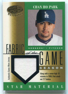 2001 Leaf Certified Fabric of the Game Season 100sn Chan Ho Park Jersey 113/217